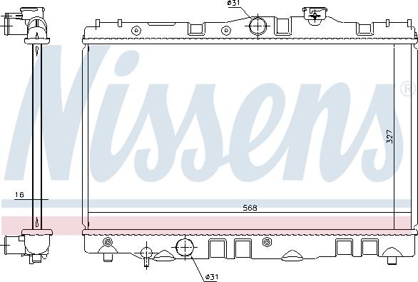 Nissens 646886 - Радиатор, охлаждение двигателя autospares.lv