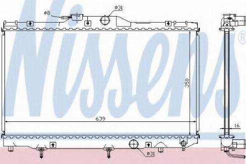 Nissens 64628A - Радиатор, охлаждение двигателя autospares.lv