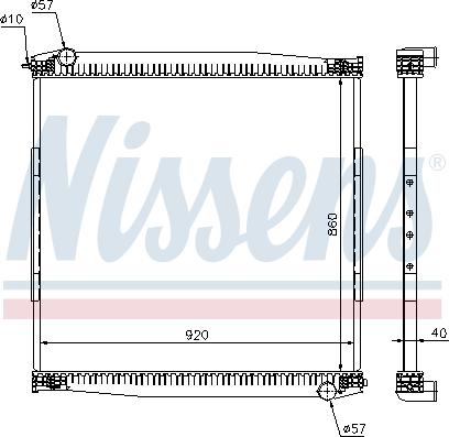 Nissens 640690 - Радиатор, охлаждение двигателя autospares.lv