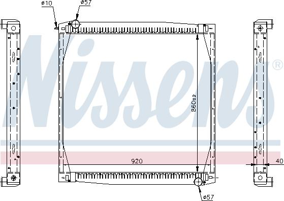 Nissens 64069A - Радиатор, охлаждение двигателя autospares.lv