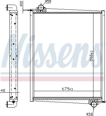 Nissens 64068A - Радиатор, охлаждение двигателя autospares.lv