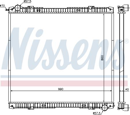 Nissens 640670 - Радиатор, охлаждение двигателя autospares.lv