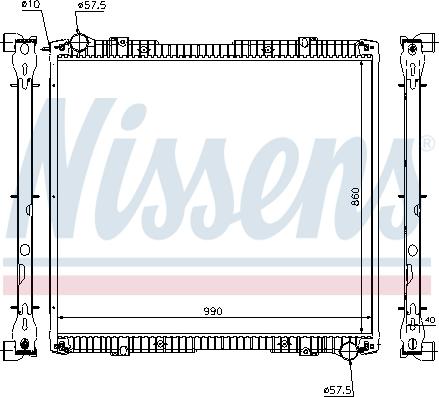 Nissens 64067A - Радиатор, охлаждение двигателя autospares.lv