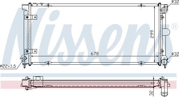 Nissens 640041 - Радиатор, охлаждение двигателя autospares.lv