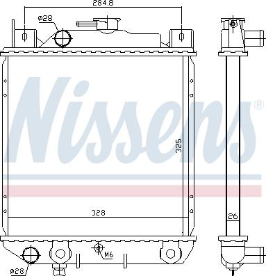 Nissens 64083 - Радиатор, охлаждение двигателя autospares.lv