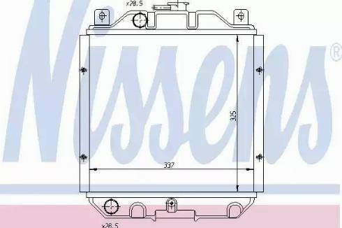 Nissens 64182 - Радиатор, охлаждение двигателя autospares.lv