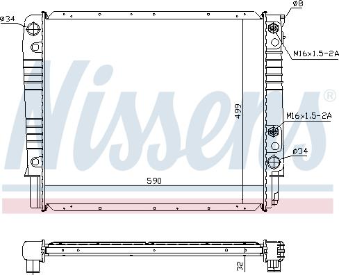 Nissens 65530A - Радиатор, охлаждение двигателя autospares.lv