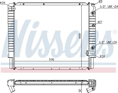 Nissens 65523A - Радиатор, охлаждение двигателя autospares.lv