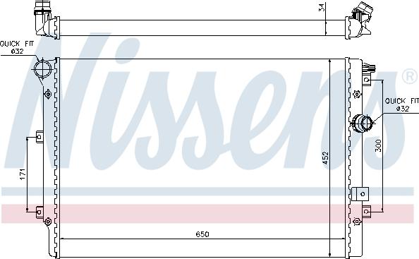 Nissens 697329 - Радиатор, охлаждение двигателя autospares.lv