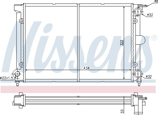 Nissens 695385 - Радиатор, охлаждение двигателя autospares.lv