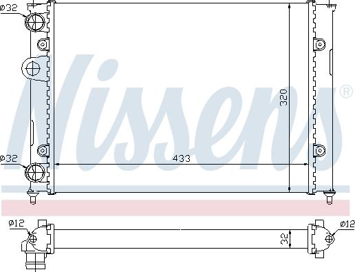 Nissens 695510 - Радиатор, охлаждение двигателя autospares.lv