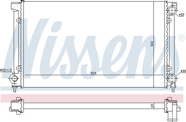 Nissens 697467 - Радиатор, охлаждение двигателя autospares.lv