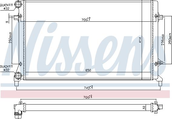 Nissens 65305 - Радиатор, охлаждение двигателя autospares.lv