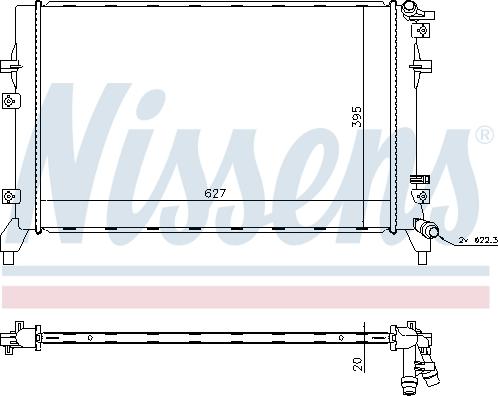 Nissens 65315 - Низкотемпературный охладитель, интеркулер autospares.lv