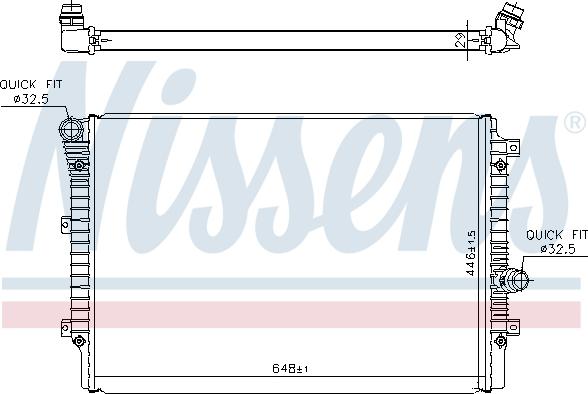 Nissens 65336 - Радиатор, охлаждение двигателя autospares.lv