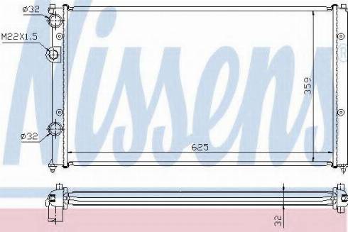 Nissens 65255A - Радиатор, охлаждение двигателя autospares.lv