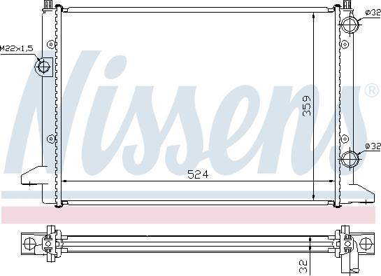 Nissens 699703 - Радиатор, охлаждение двигателя autospares.lv