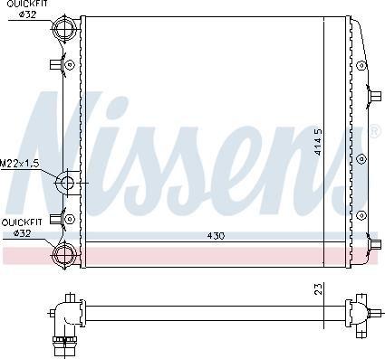 Nissens 652691 - Радиатор, охлаждение двигателя autospares.lv