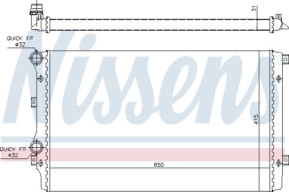 Nissens 692812 - Радиатор, охлаждение двигателя autospares.lv