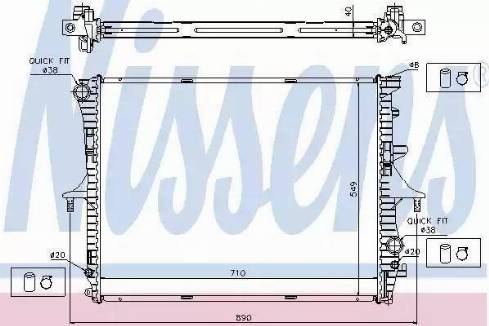 Nissens 65276 - Радиатор, охлаждение двигателя autospares.lv