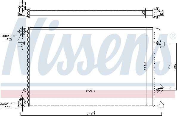 Nissens 65277 - Радиатор, охлаждение двигателя autospares.lv