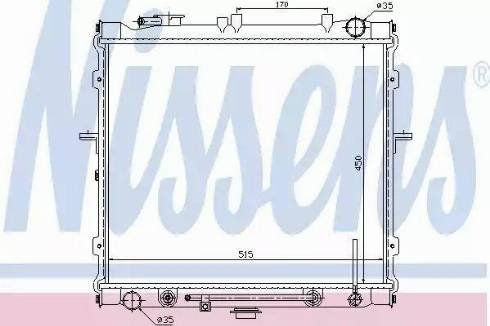 Nissens 66607 - Радиатор, охлаждение двигателя autospares.lv