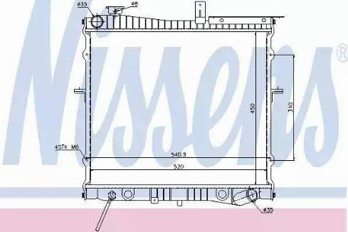 Nissens 66620 - Радиатор, охлаждение двигателя autospares.lv