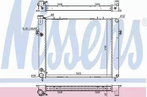 Nissens 60989 - Радиатор, охлаждение двигателя autospares.lv