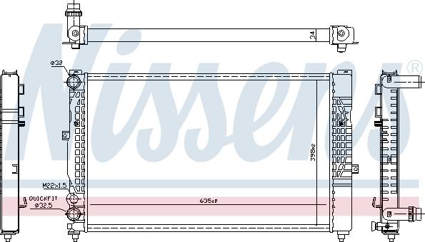 Nissens 699163 - Радиатор, охлаждение двигателя autospares.lv