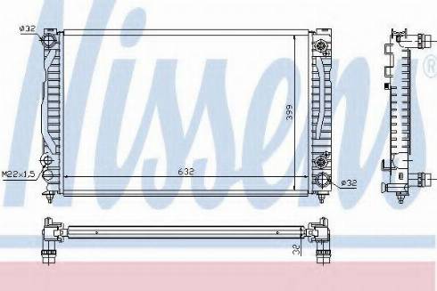 Nissens 60498A - Радиатор, охлаждение двигателя autospares.lv