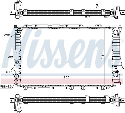 Nissens 698423 - Радиатор, охлаждение двигателя autospares.lv
