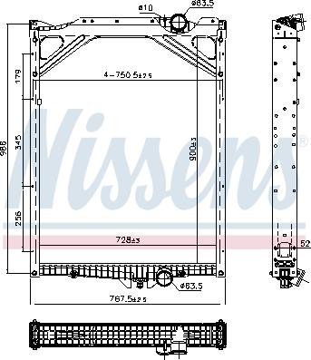 Nissens 606978 - Радиатор, охлаждение двигателя autospares.lv