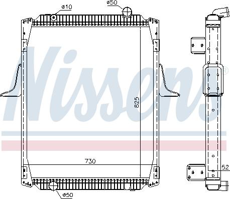 Nissens 606437 - Радиатор, охлаждение двигателя autospares.lv