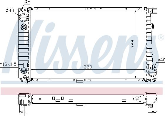 Nissens 60642A - Радиатор, охлаждение двигателя autospares.lv