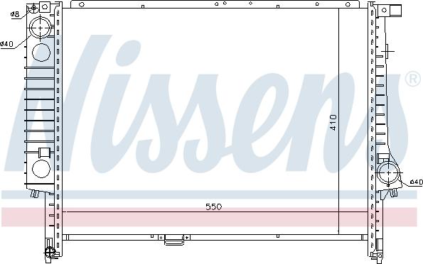 Nissens 60605 - Радиатор, охлаждение двигателя autospares.lv