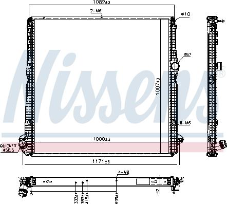 Nissens 606324 - Радиатор, охлаждение двигателя autospares.lv