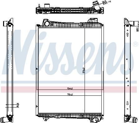 Nissens 606321 - Радиатор, охлаждение двигателя autospares.lv