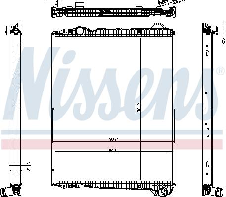 Nissens 606323 - Радиатор, охлаждение двигателя autospares.lv