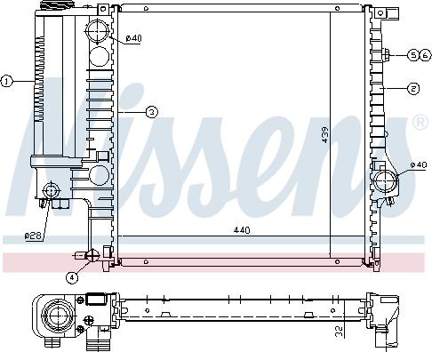 Nissens 690178 - Радиатор, охлаждение двигателя autospares.lv