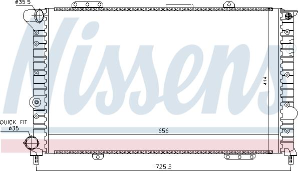 Nissens 690120 - Радиатор, охлаждение двигателя autospares.lv