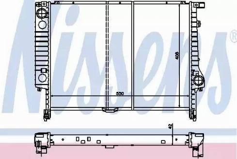 Nissens 60793 - Радиатор, охлаждение двигателя autospares.lv