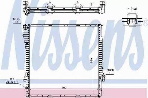 Nissens 60787 - Радиатор, охлаждение двигателя autospares.lv