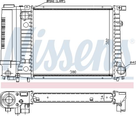 Nissens 691783 - Радиатор, охлаждение двигателя autospares.lv