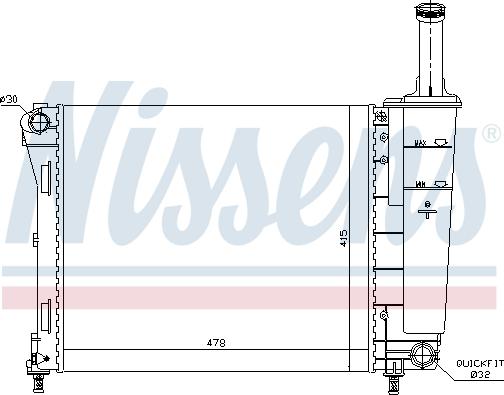 Nissens 699518 - Радиатор, охлаждение двигателя autospares.lv