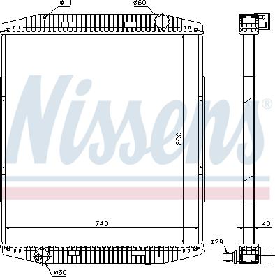 Nissens 619730 - Радиатор, охлаждение двигателя autospares.lv