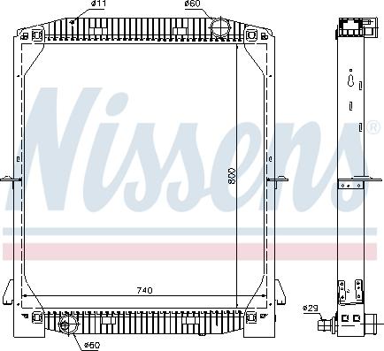 Nissens 61973A - Радиатор, охлаждение двигателя autospares.lv