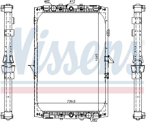 Nissens 61417A - Радиатор, охлаждение двигателя autospares.lv