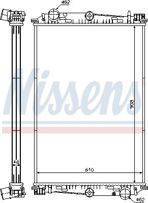 Nissens 614270 - Радиатор, охлаждение двигателя autospares.lv