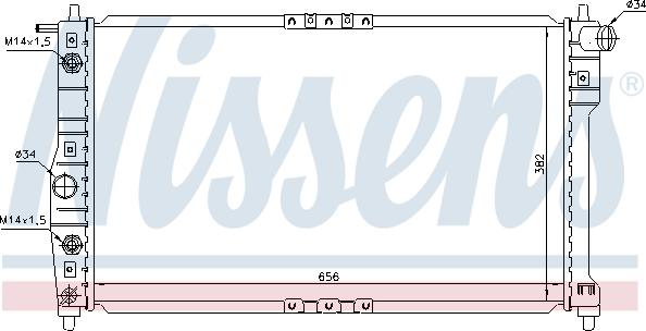 Nissens 690617 - Радиатор, охлаждение двигателя autospares.lv