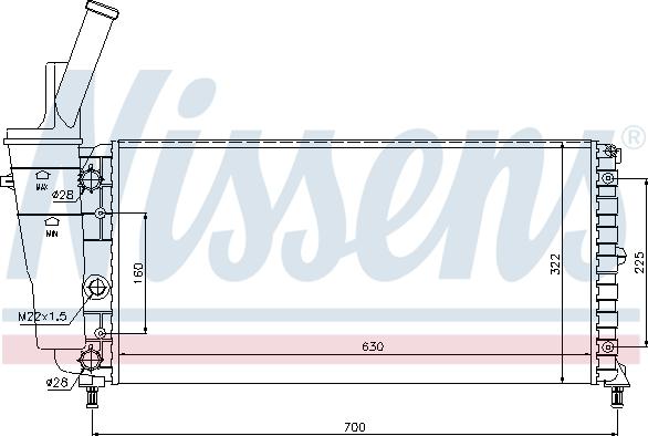 Nissens 61892 - Радиатор, охлаждение двигателя autospares.lv